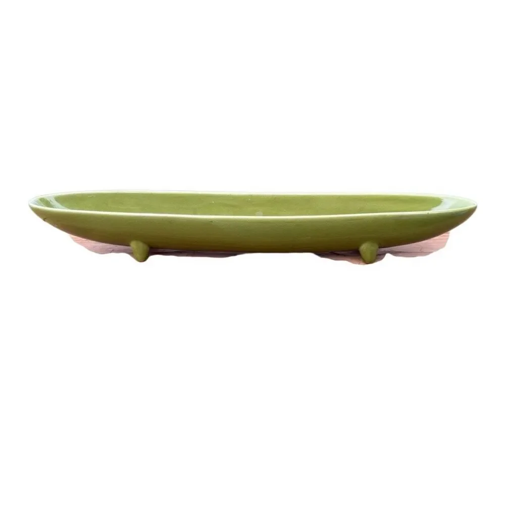Pier 1 Footed Floating Candle/Votive Holder-Green-18 1/2